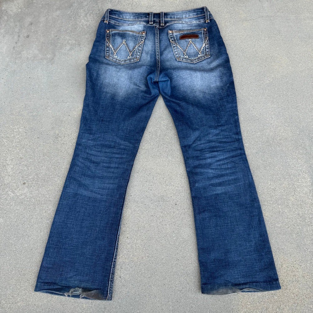 Wrangler Retro Women Bootcut Jeans Medium Wash Western Pockets Size 8